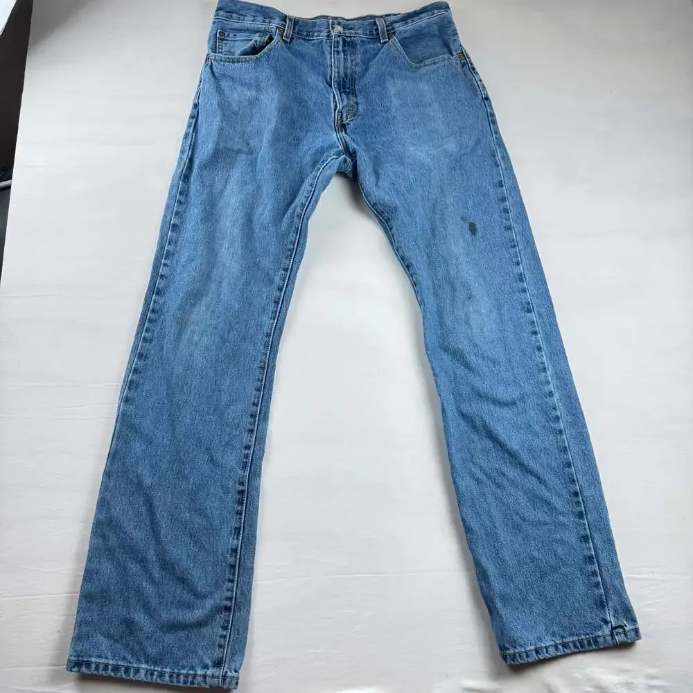 Levi's 501 Original Fit Straight Leg Button Fly Medium Wash Denim Jeans